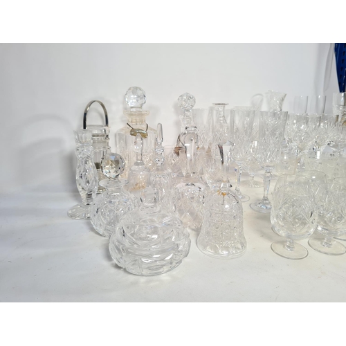 133 - Fifty eight pieces of assorted glassware to include Stuart crystal 27cm vase, pair of Stuart brandy ... 