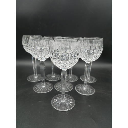 105 - A set of eight Waterford Crystal wine glasses