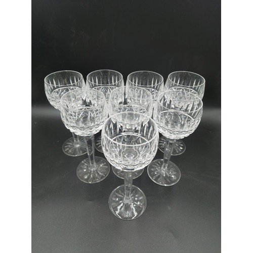 105 - A set of eight Waterford Crystal wine glasses