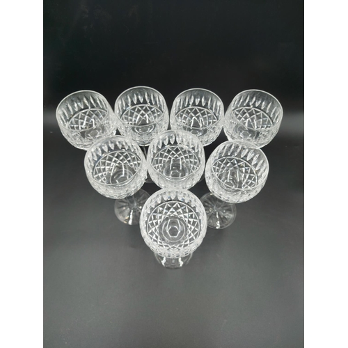 105 - A set of eight Waterford Crystal wine glasses