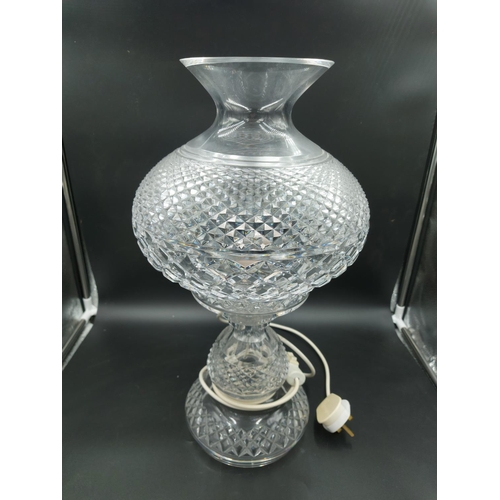 81 - A Waterford Crystal 'Inishmore' lamp - approx. 47cm high