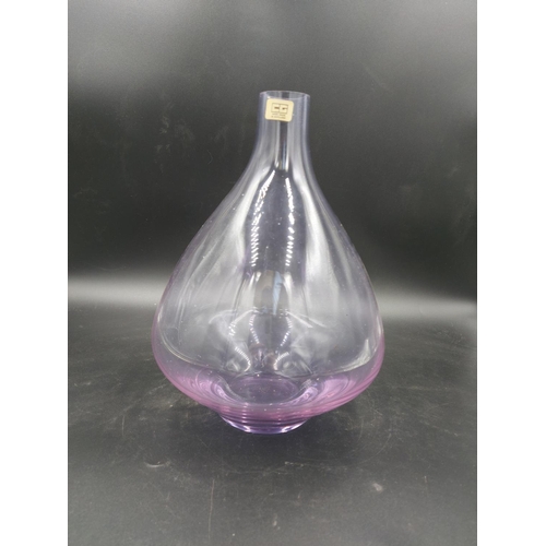 94 - A 1970s Caithness purple glass vase - approx. 25.5cm