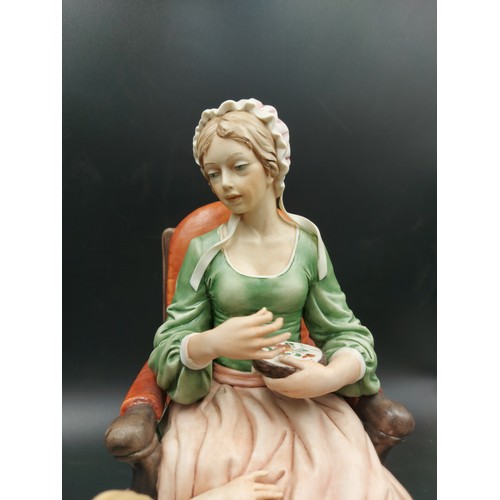 107 - A Capodimonte mother and children 28cm group figurine by Sandro Maggioni