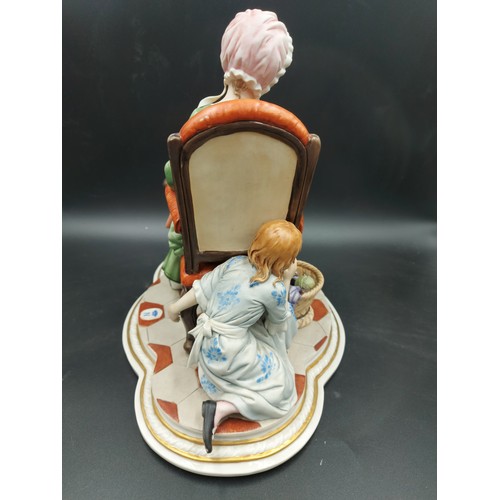 107 - A Capodimonte mother and children 28cm group figurine by Sandro Maggioni