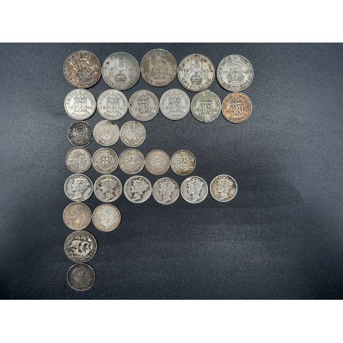 60 - A large collection of various coins and curios to include 1932 65% silver Portuguese 2½ escudos, 187... 