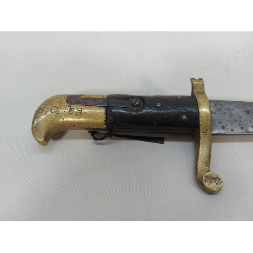 33 - An 1855 Lancaster Artillery sappers bayonet (damaged)