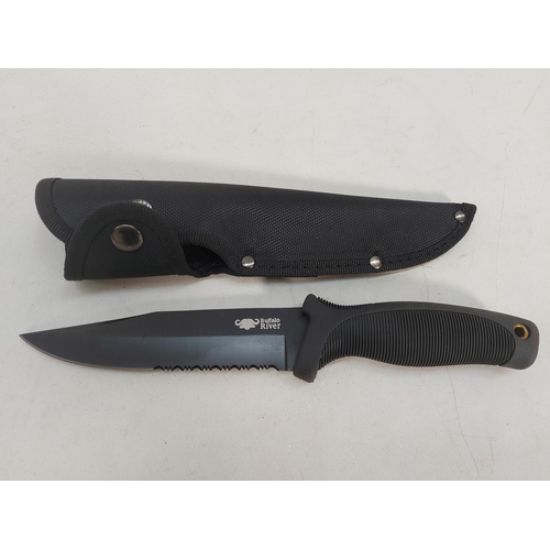 46 - Two Buffalo River knives with sheaths