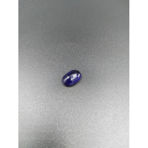 128 - A GJSPC certified 7.68ct blue sapphire gemstone