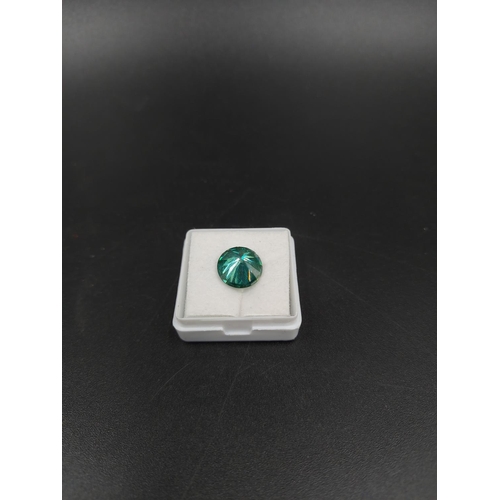 122 - A GLI certified 4.55ct greenish blue moissanite gemstone