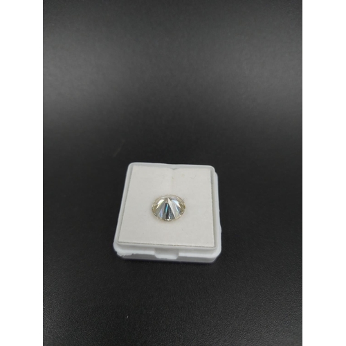 123 - A GLI certified 3.20ct white moissanite gemstone