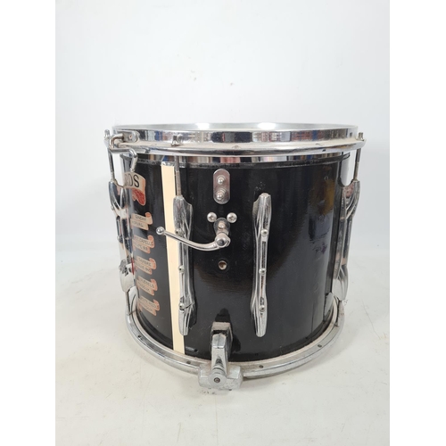 71 - A British Army Welsh Guards marching snare drum emblazoned with battle honours - approx. 14