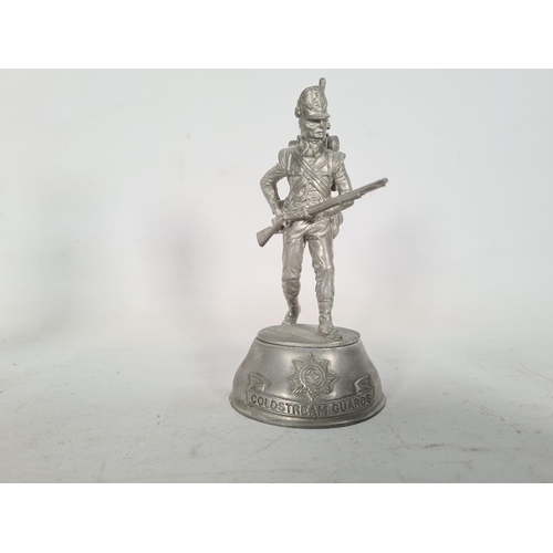 75 - A set of three Charles C. Stadden pewter military figurines to include two Coldstream Guards and one... 