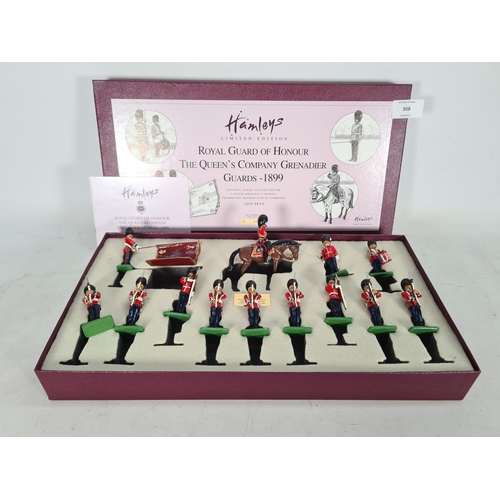 77 - A boxed set of Hamleys Britains limited edition of 1500 Royal Guard of Honour the Queens Company Gre... 