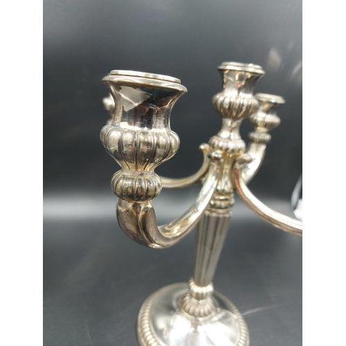 165 - A 925 silver five branch candelabra - approx. 26.5cm high