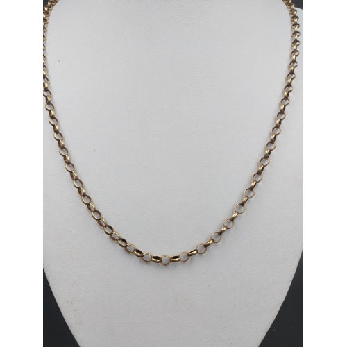 144 - A stamped 9ct gold 64cm necklace - approx. gross weight 10.39 grams