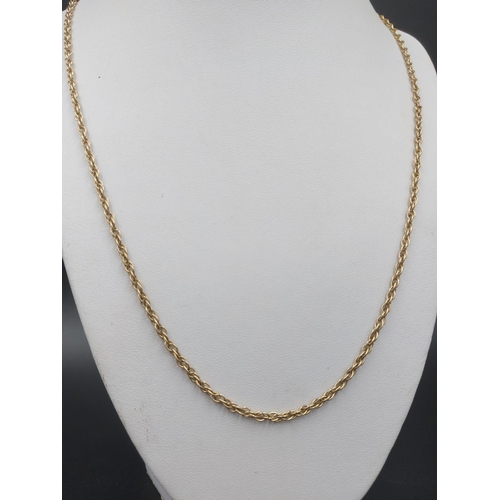 157 - A stamped 9ct gold 60cm necklace - approx. gross weight 7.71 grams