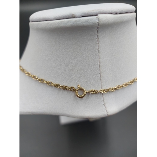 157 - A stamped 9ct gold 60cm necklace - approx. gross weight 7.71 grams