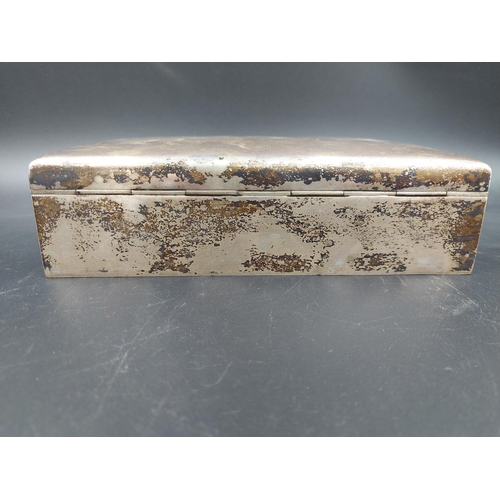 164 - A Portuguese 833 silver cigar box by Eloy De Jesus - approx. 5.5cm high x 20cm wide x 13cm deep