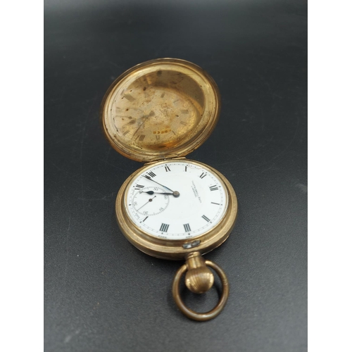 180 - A Thomas Russell & Son of Liverpool gold plated full hunter pocket watch