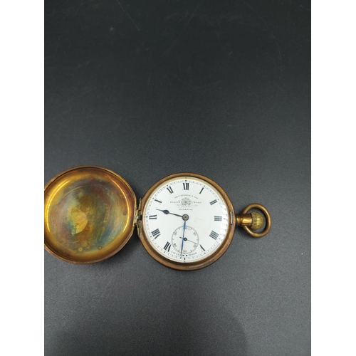 181 - A Thomas Russell & Son electro giltcase full hunter pocket watch