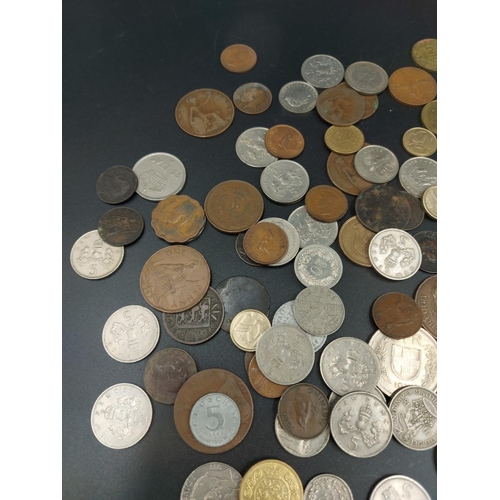 190 - A collection of world coins to include 1817 92.5% silver sixpence, eight pre 1920 92.5% silver three... 