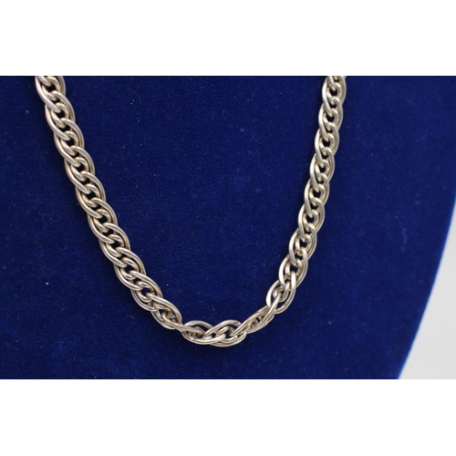 124 - A 925 sterling silver wheat design necklace - approx. gross weight 22 grams and 44cm long