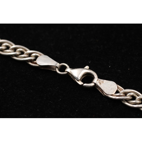 124 - A 925 sterling silver wheat design necklace - approx. gross weight 22 grams and 44cm long