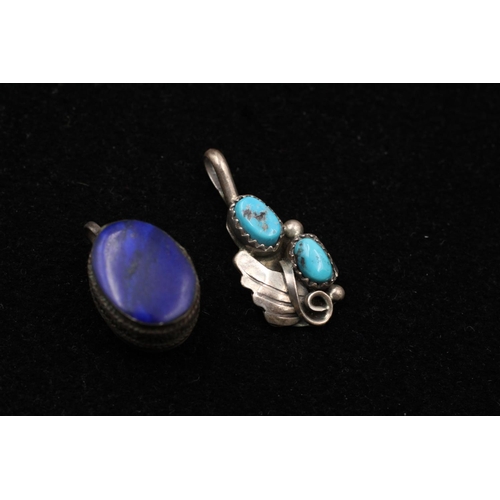 128 - Six 925 sterling silver pendants to include Navajo, Lapis, Statement etc. - approx. gross combined w... 