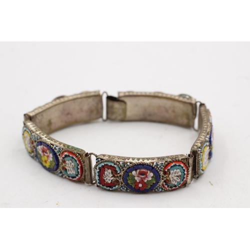 135 - Five pieces of vintage micro mosaic jewellery