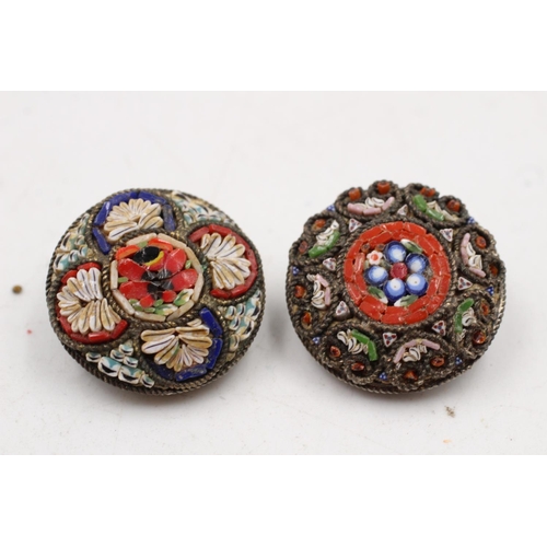 135 - Five pieces of vintage micro mosaic jewellery