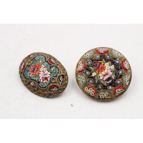 135 - Five pieces of vintage micro mosaic jewellery