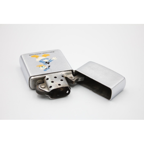 352 - A Zippo brushed steel Disney Donald Duck cigarette lighter