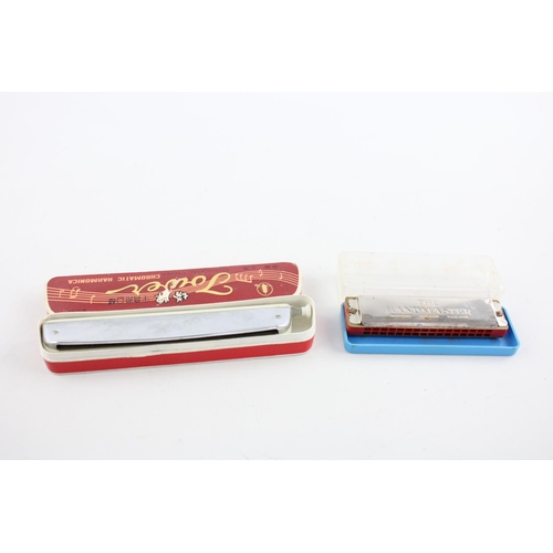 359 - Six vintage harmonicas to include M. Hohner Chromonica, Band Master, Alpina Germany etc.