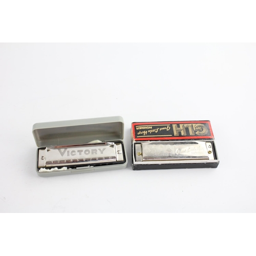 359 - Six vintage harmonicas to include M. Hohner Chromonica, Band Master, Alpina Germany etc.