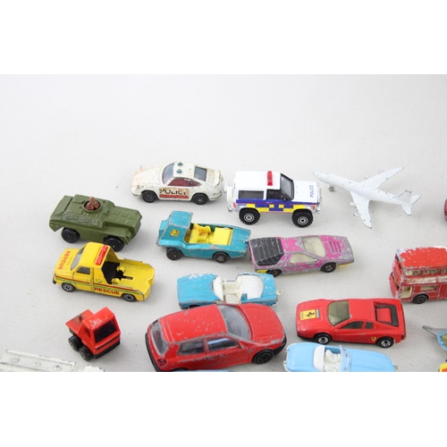 549 - Sixty assorted vintage diecast model vehicles to include Matchbox, Corgi etc.