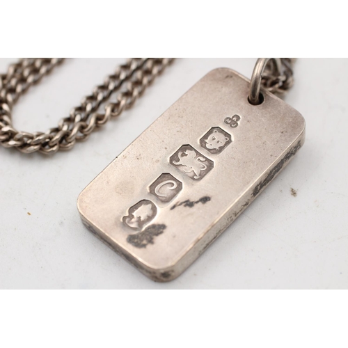 149 - A hallmarked silver ingot pendant, dated 1977 - approx. gross weight 44 grams