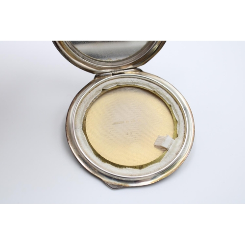 150 - A hallmarked Birmingham silver ladies vanity compact by S. Blanckensee & Son Ltd, dated 1933 - appro... 