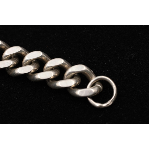 161 - A 925 silver men's curb link ID bracelet -approx. gross weight 53 grams and 20cm long