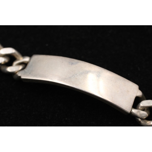 161 - A 925 silver men's curb link ID bracelet -approx. gross weight 53 grams and 20cm long