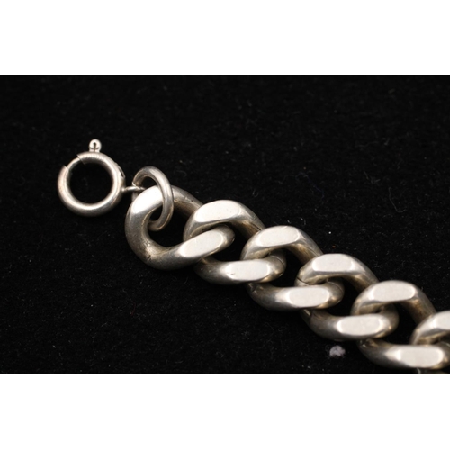 161 - A 925 silver men's curb link ID bracelet -approx. gross weight 53 grams and 20cm long