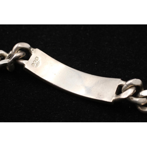 161 - A 925 silver men's curb link ID bracelet -approx. gross weight 53 grams and 20cm long