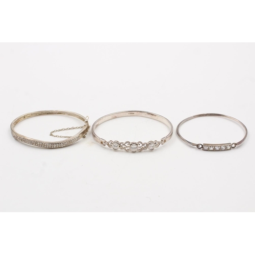 162 - Three 925 sterling silver bangles - approx. gross weight 29 grams