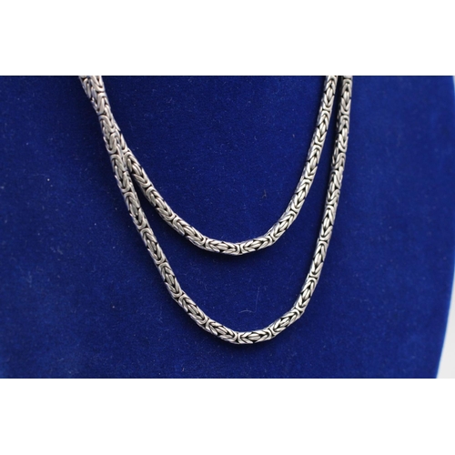 165 - A Suarti 925 sterling silver necklace with Byzantine chain - approx. 72cm long and gross weight 45 g... 