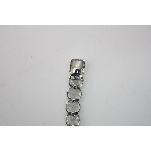 175 - A 925 sterling silver tennis style CZ bracelet - approx. 19cm long