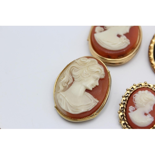 187 - Twenty pieces of cameo jewellery to include Hollywood, exquisite, brooches, necklaces etc.