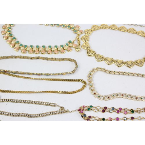 188 - Twenty pieces of 1980s jewellery to include gemstone, enamel, rhinestone, pearl etc.