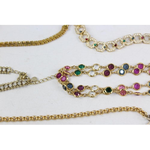 188 - Twenty pieces of 1980s jewellery to include gemstone, enamel, rhinestone, pearl etc.