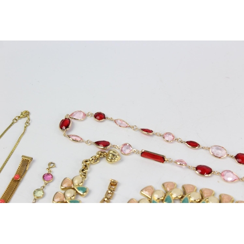 188 - Twenty pieces of 1980s jewellery to include gemstone, enamel, rhinestone, pearl etc.