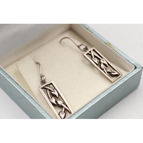 191 - Two pieces of Kit Heath modernist 925 sterling silver jewellery, one ring size N½ and one pair of ea... 