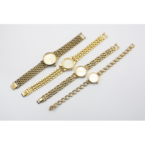 192 - Eight assorted ladies gold tone wristwatches to include Seiko, Accurist etc.